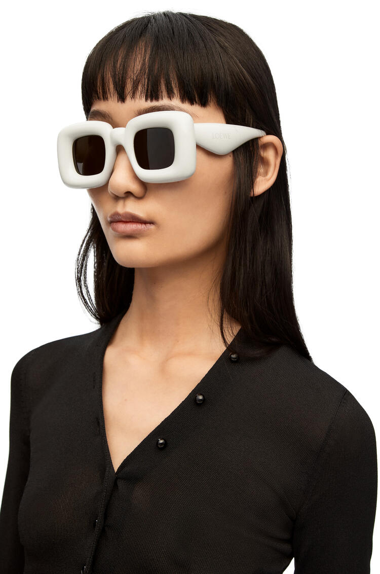 LOEWE Inflated rectangular sunglasses in acetate Grey