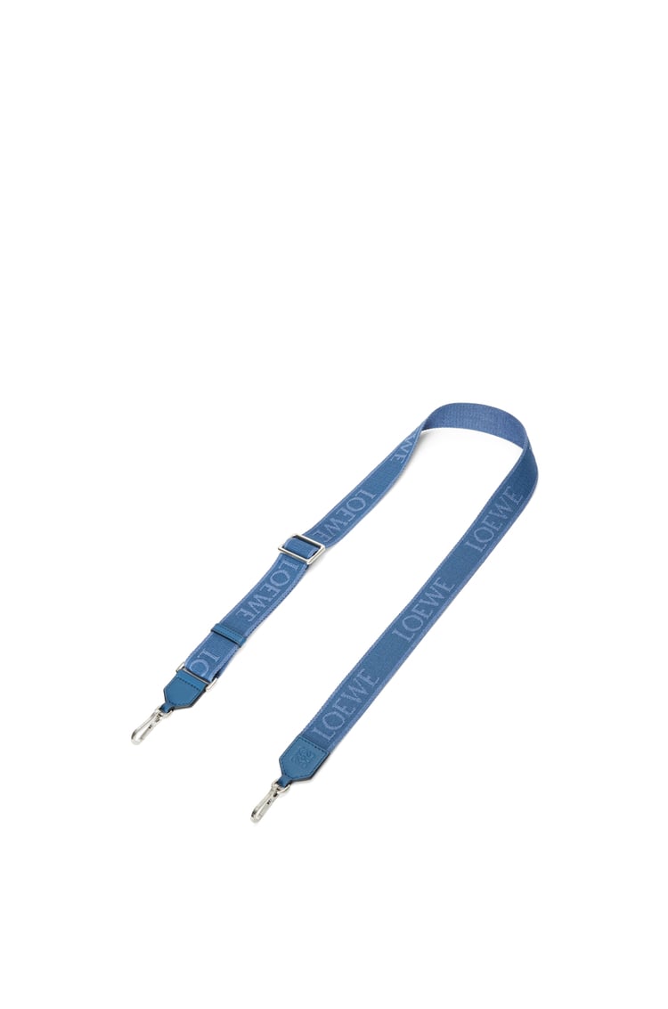 LOEWE LOEWE strap in cotton and calfskin Denim Blue