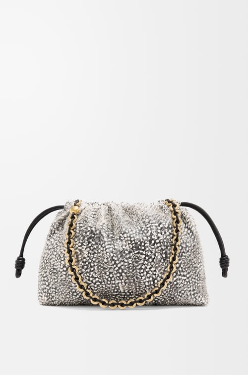 LOEWE Bolso Flamenco purse mediano en piel de cabra Negro/Blanco plp_rd