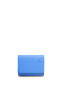 LOEWE Trifold wallet in soft grained calfskin Seaside Blue