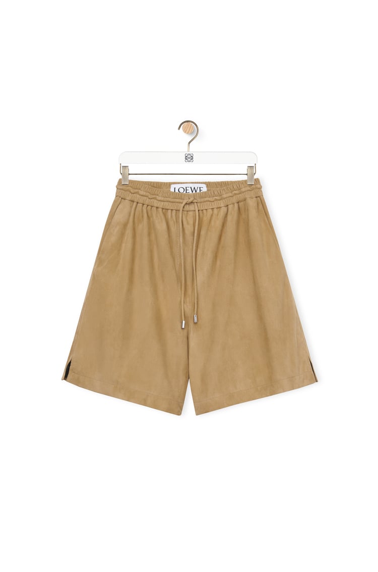 LOEWE Shorts in suede Gold