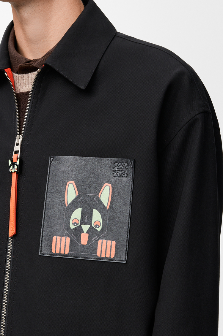 LOEWE Overshirt in cotton Black/Orange