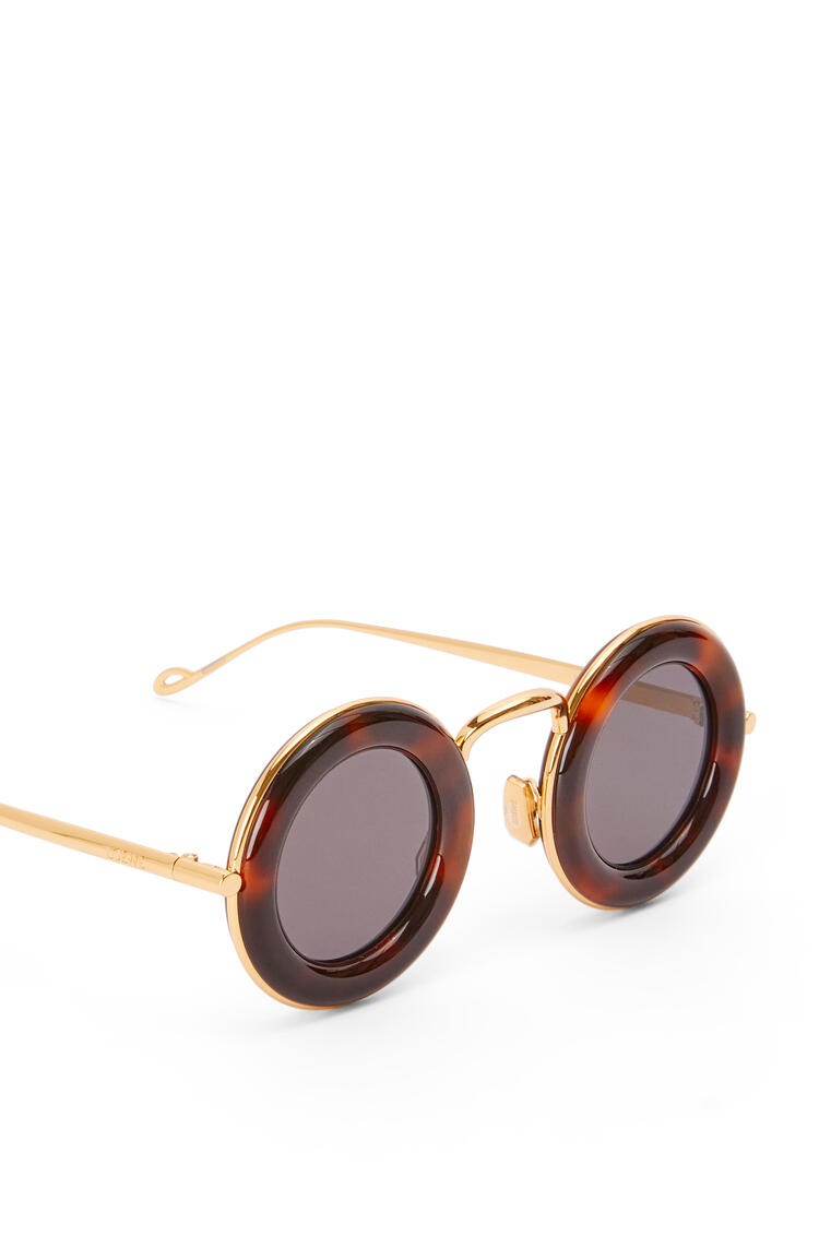 LOEWE Round sunglasses in acetate and metal Shiny Classic Havana pdp_rd