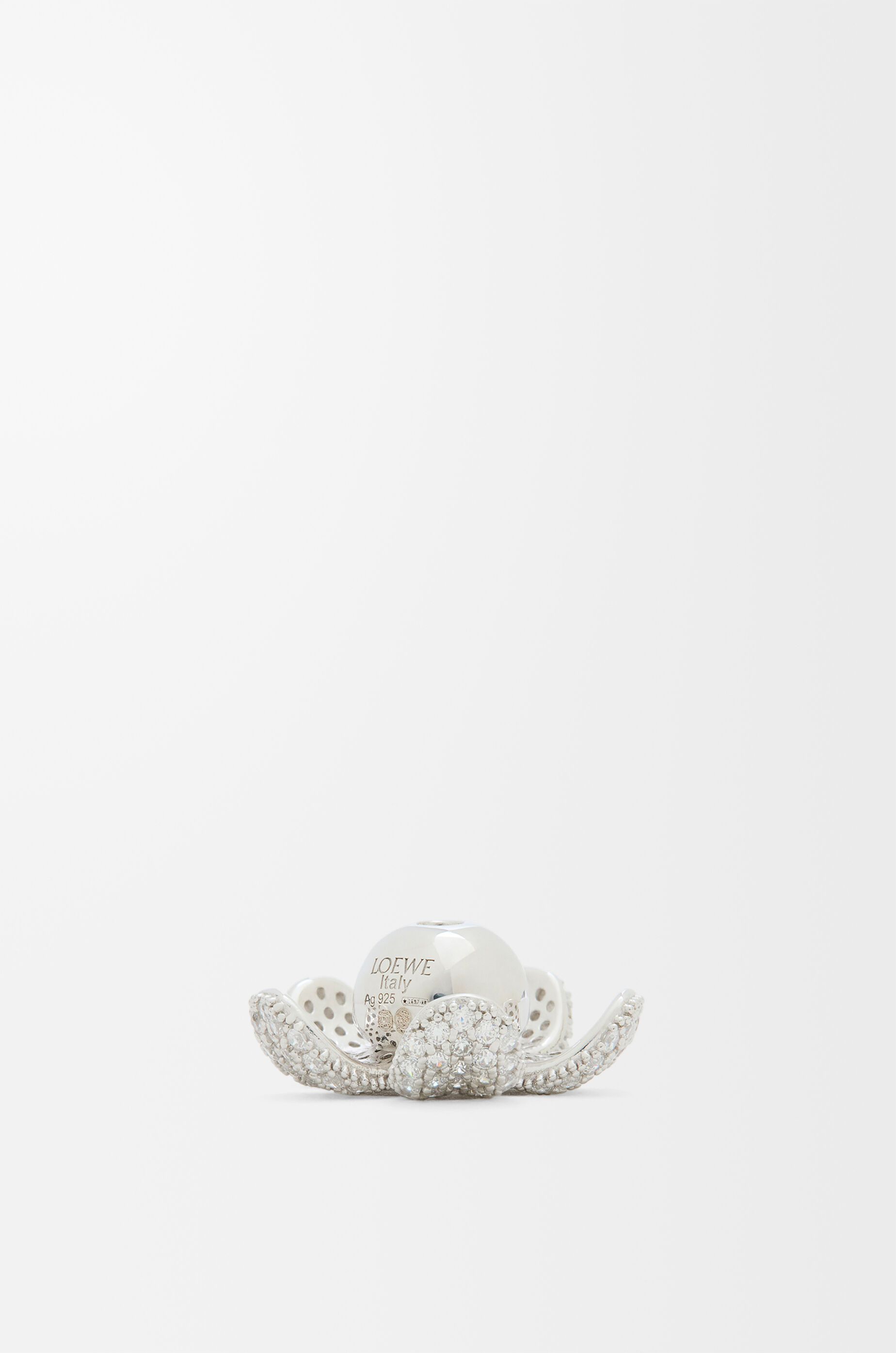 フラワーハット ペンダント（スターリングシルバー&クリスタル