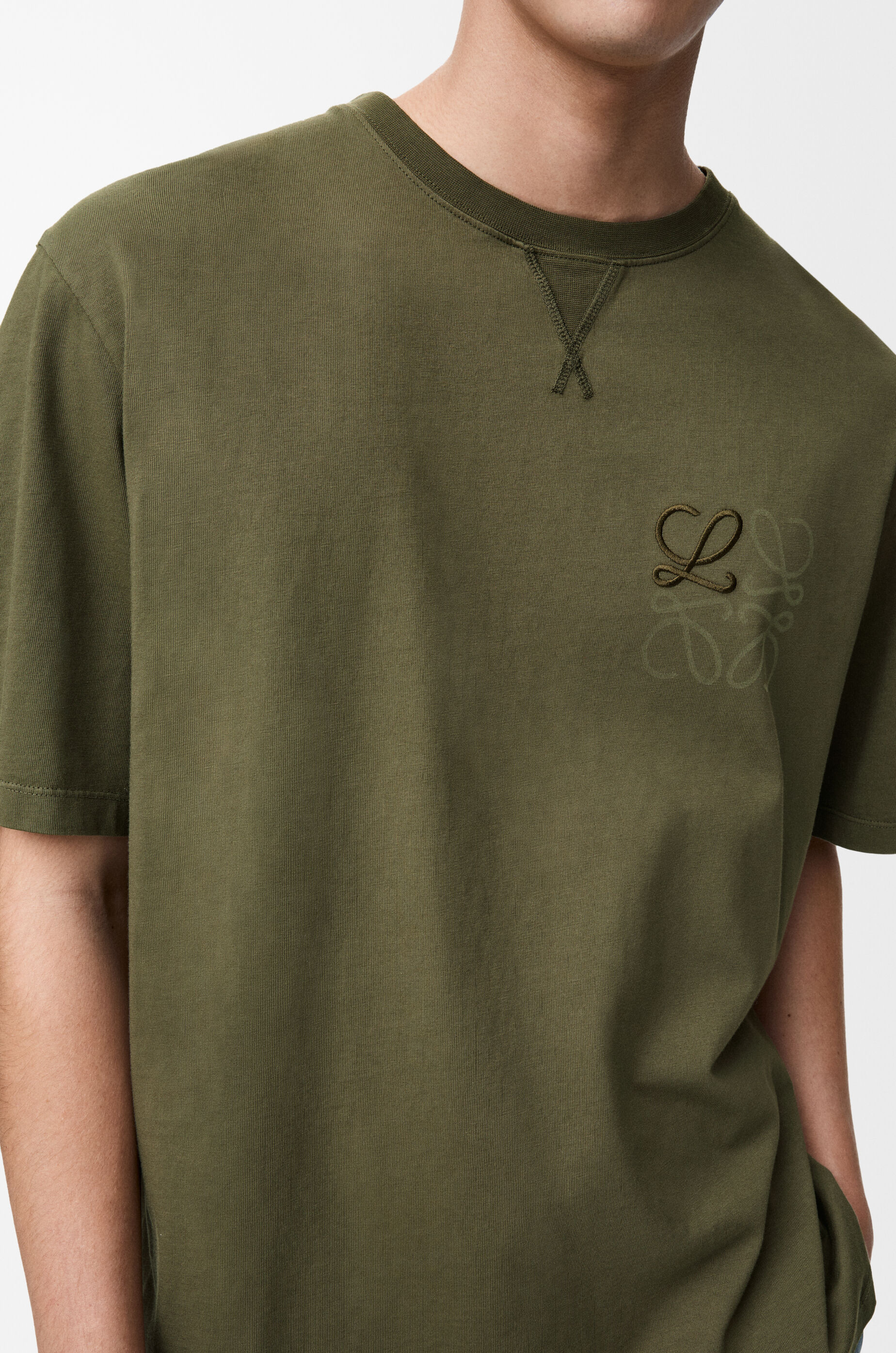 Loose fit T-shirt in cotton Green - LOEWE APAC official website