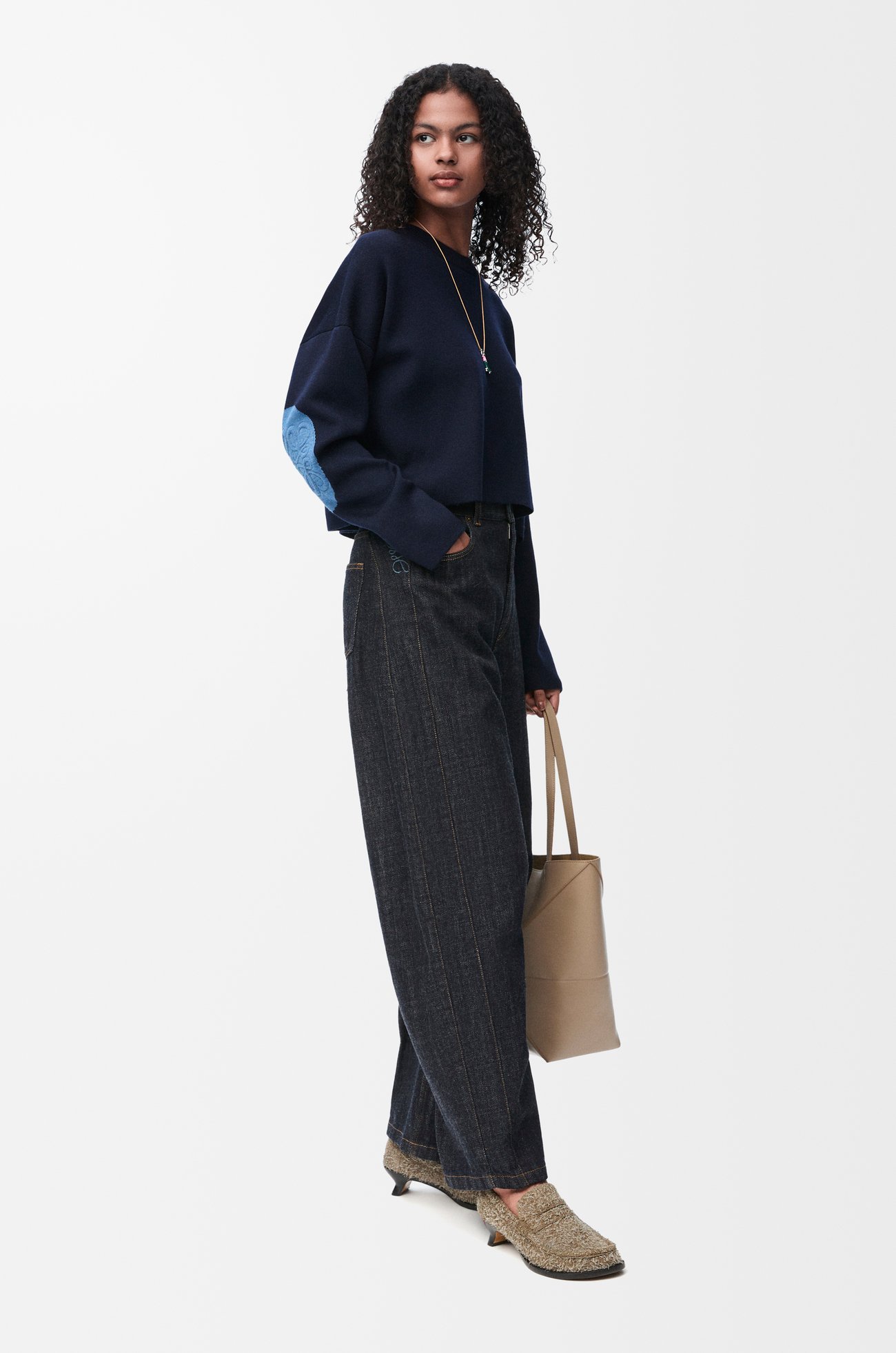 LOEWE 羊毛 Anagram 毛衣 蓝色