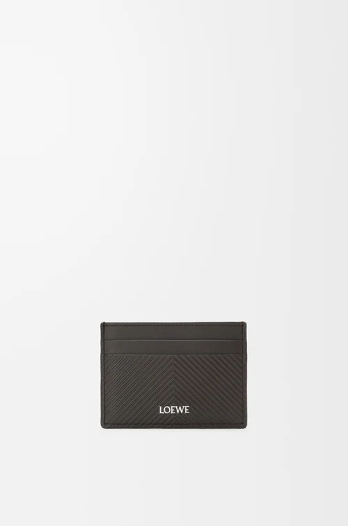 LOEWE 플레인 카드홀더 - 텍스처드 클래식 카프스킨 다크 그레이