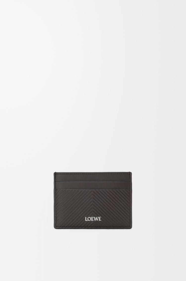 LOEWE 플레인 카드홀더 - 텍스처드 클래식 카프스킨 다크 그레이
