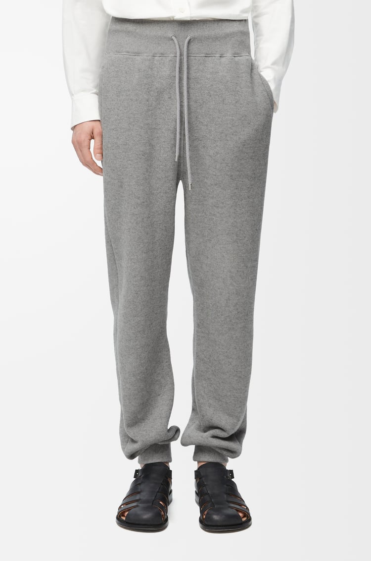 LOEWE Sweatpants in cotton and cashmere Lead Grey