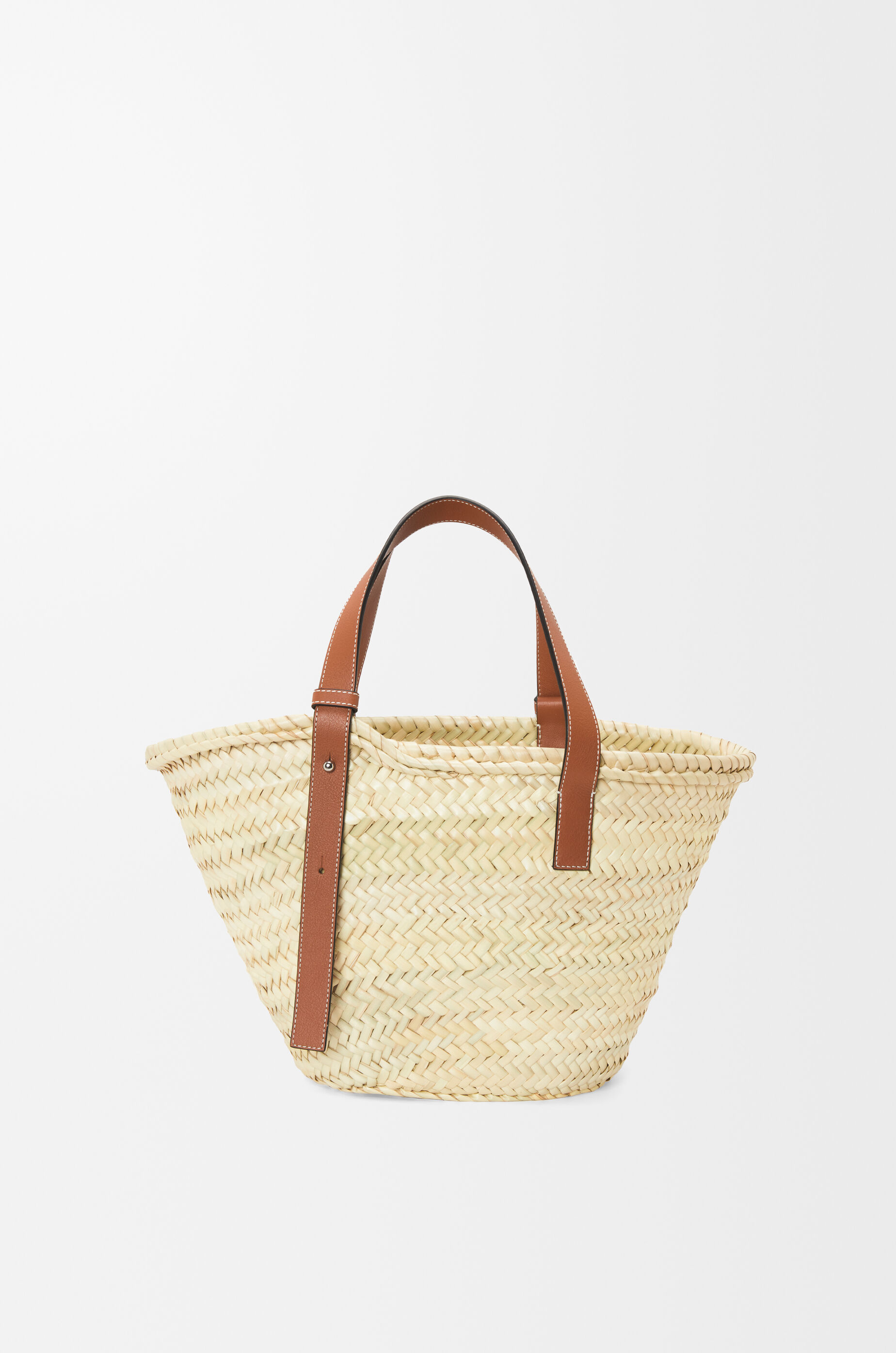LOEWE ハンドバッグ Basket in palm leaf and calfskin Beige - LOEWE