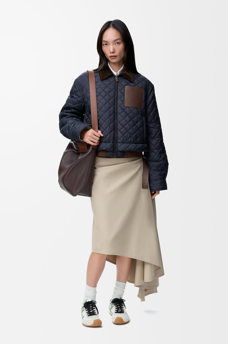 LOEWE Chaqueta corta en tejido técnico Azul Marino Oscuro