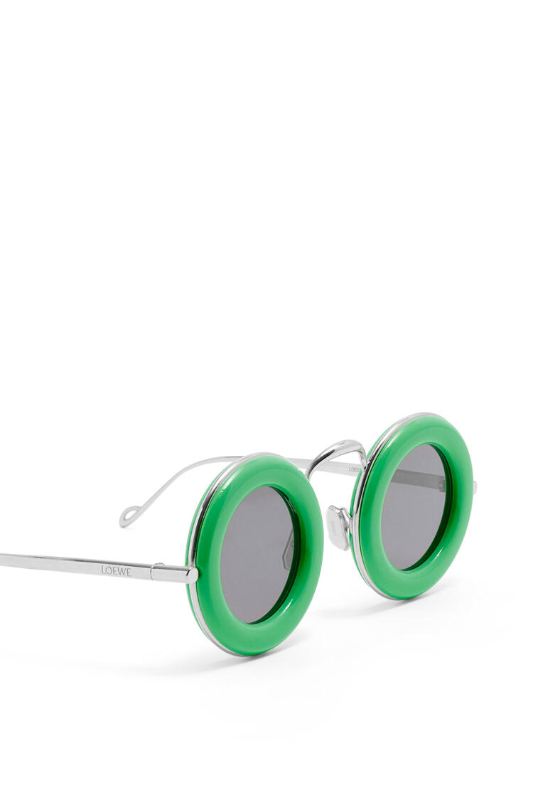 LOEWE Gafas de sol redondas en acetato y metal Verde pdp_rd
