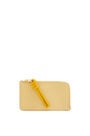 LOEWE Knot coin cardholder in shiny nappa calfskin Dark Butter/Sunflower