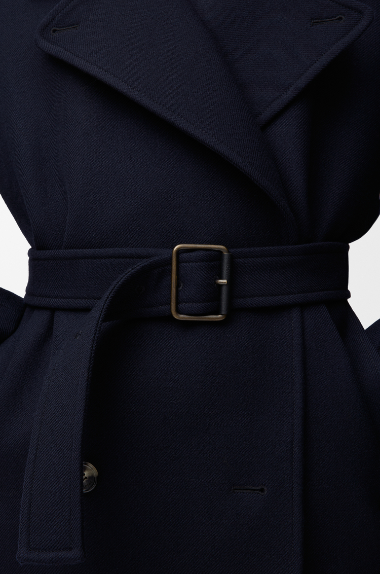 LOEWE Coat in wool blend Navy Blue