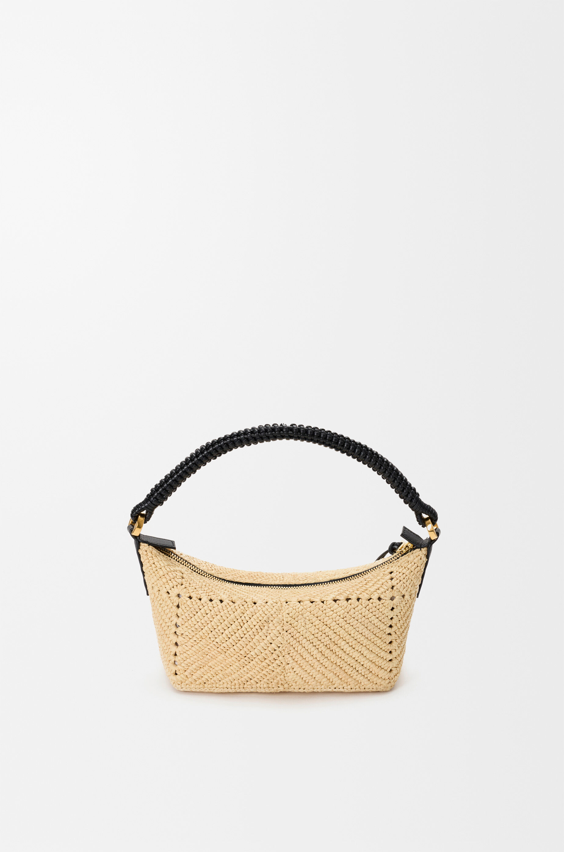 LOEWE SMALL BAG かごバッグ ナチュラル Cala mini bag in classic calfskin and raffia Beige - LOEWE USA
