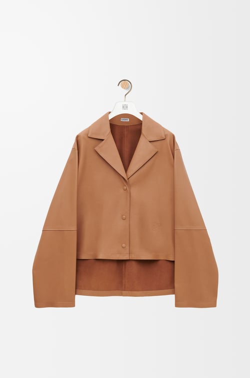 LOEWE Pyjama blouse in nappa lambskin Toffee