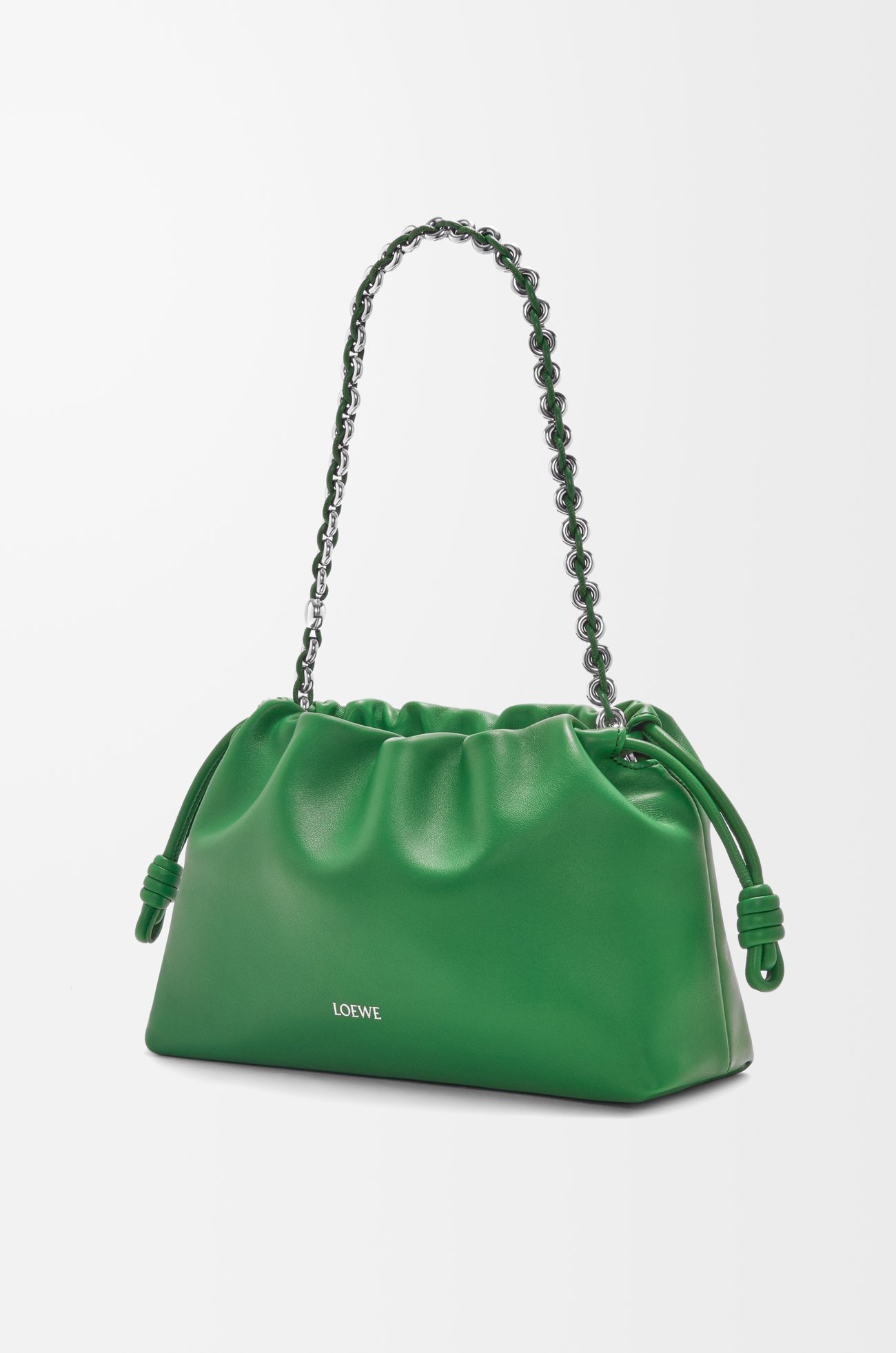 LOEWE 中号柔软纳帕羊皮革 Flamenco Purse 手袋 热带绿