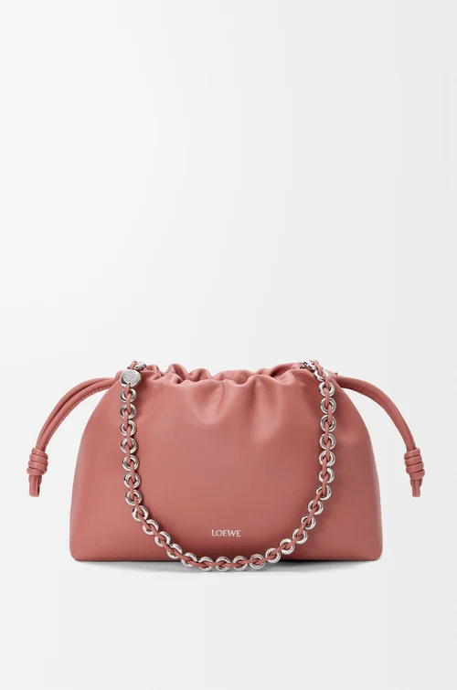 LOEWE Borsa Flamenco Purse media in morbida nappa di agnello Blush