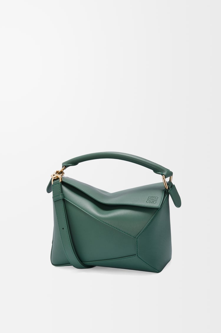 LOEWE Petit sac Puzzle Edge en cuir de veau classique Vetiver