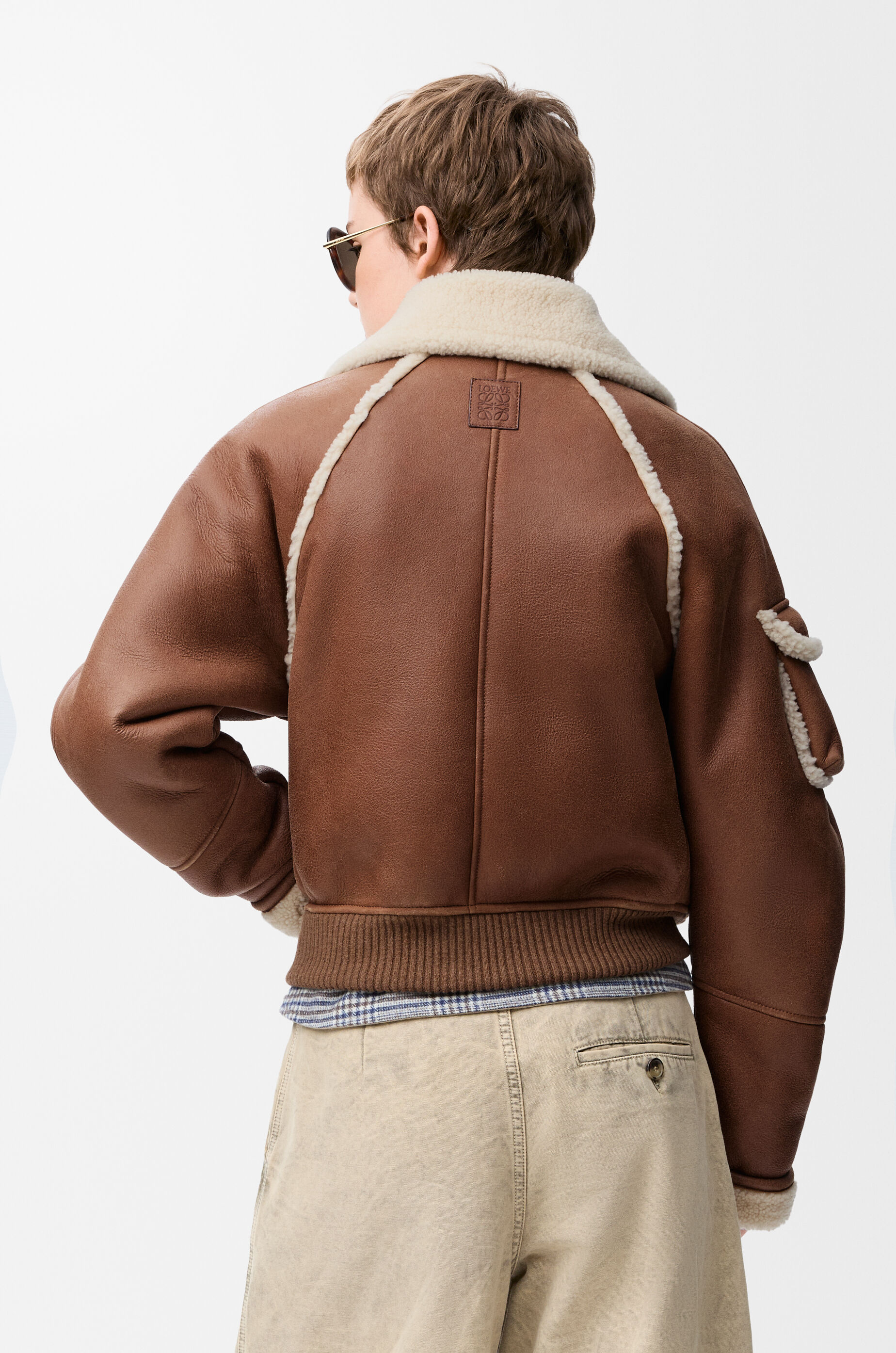 ボンバー ジャケット（シアリング） ブラウン - LOEWE Japan official