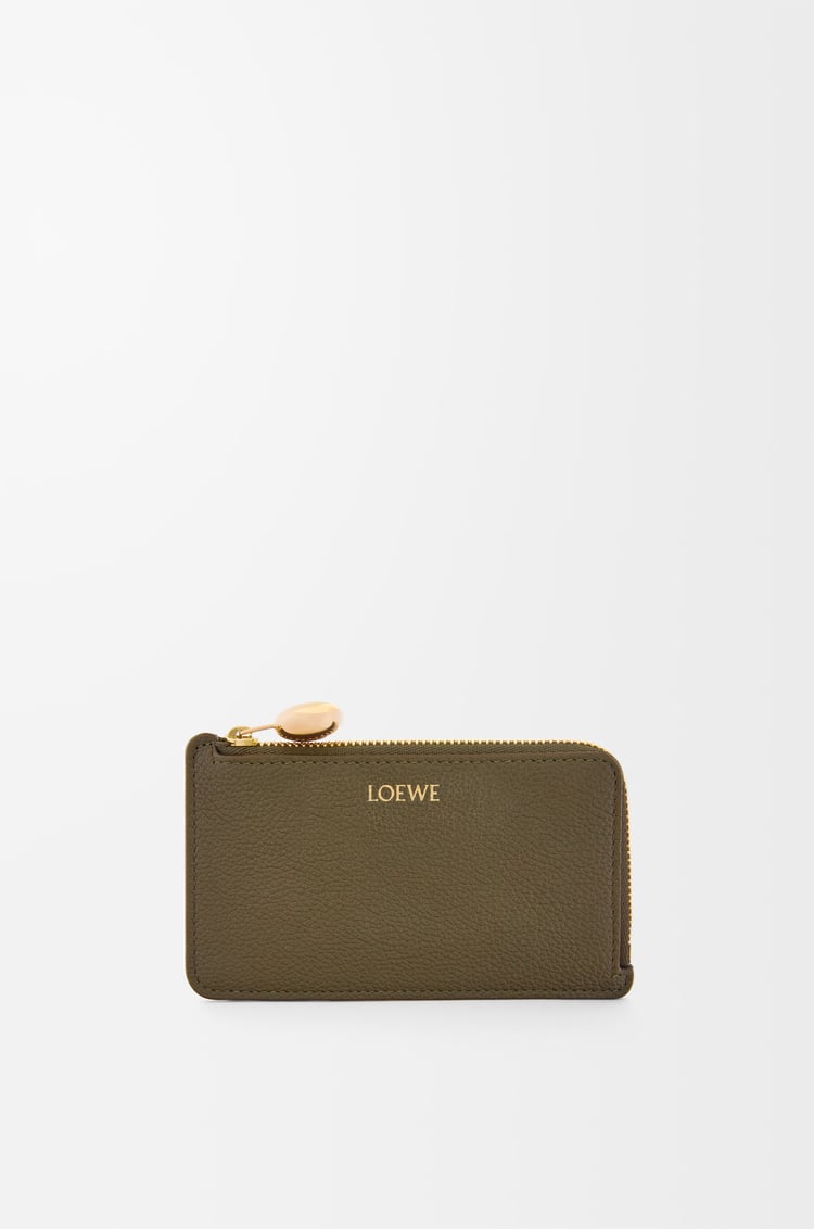 LOEWE ペブル コインカードホルダー（ペブルグレインカーフ） ダークカーキ