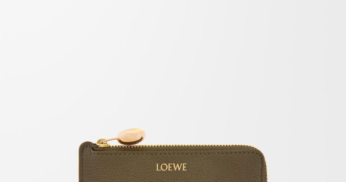 ペブル コインカードホルダー（ペブルグレインカーフ） グリーン - LOEWE 