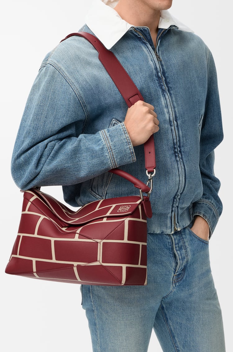 LOEWE パズルエッジ バッグ ラージ（クラシックカーフ） バーントレッド