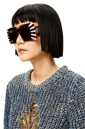 LOEWE Oversized square sunglasses in acetate Havana/Cotton Candy plp_rd