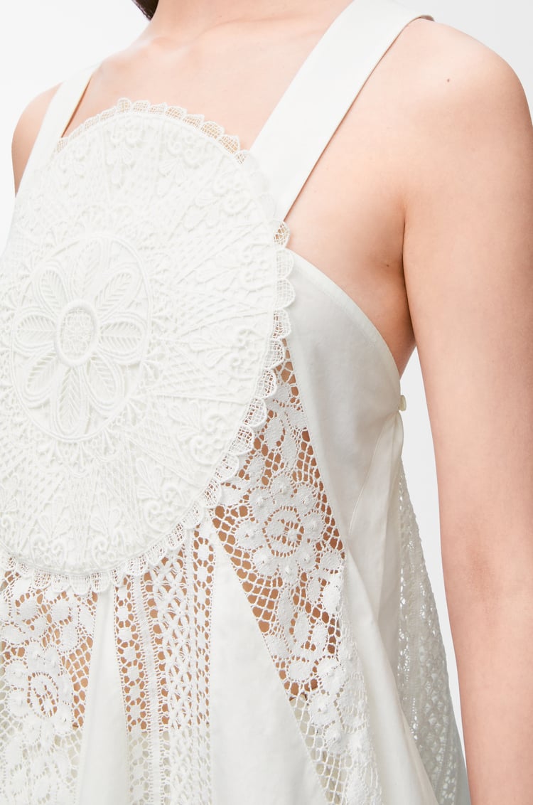 LOEWE Lace top in cotton White