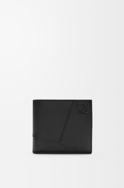 LOEWE Puzzle bifold coin wallet in classic calfskin Black plp_rd