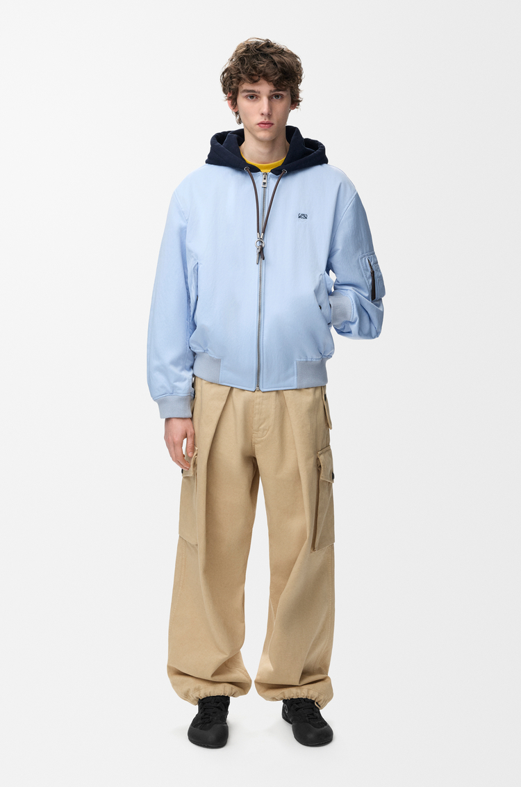 LOEWE Bomber en tissu technique Bleu