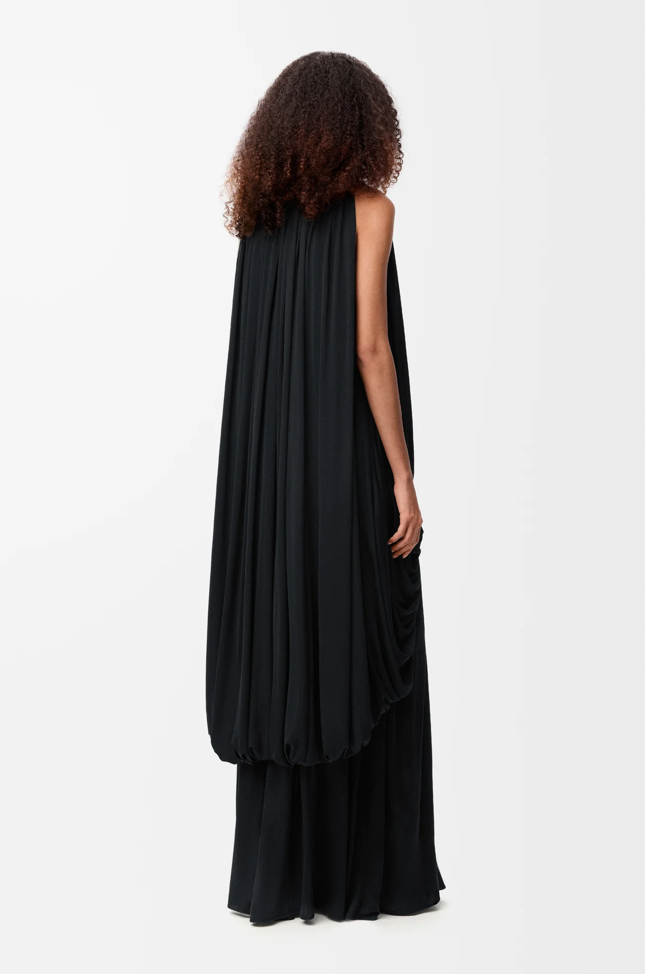 LOEWE Draped dress in silk Black