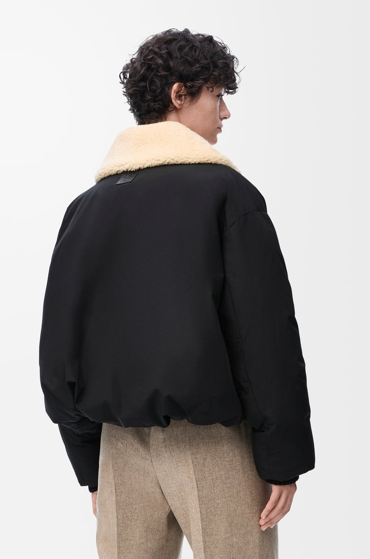 LOEWE Chaqueta acolchada en mezcla de algodón técnico Negro