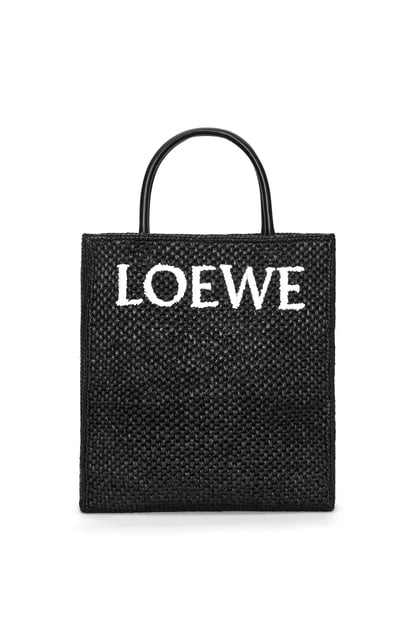 LOEWE Standard A4 Tote bag in raffia Black/White plp_rd