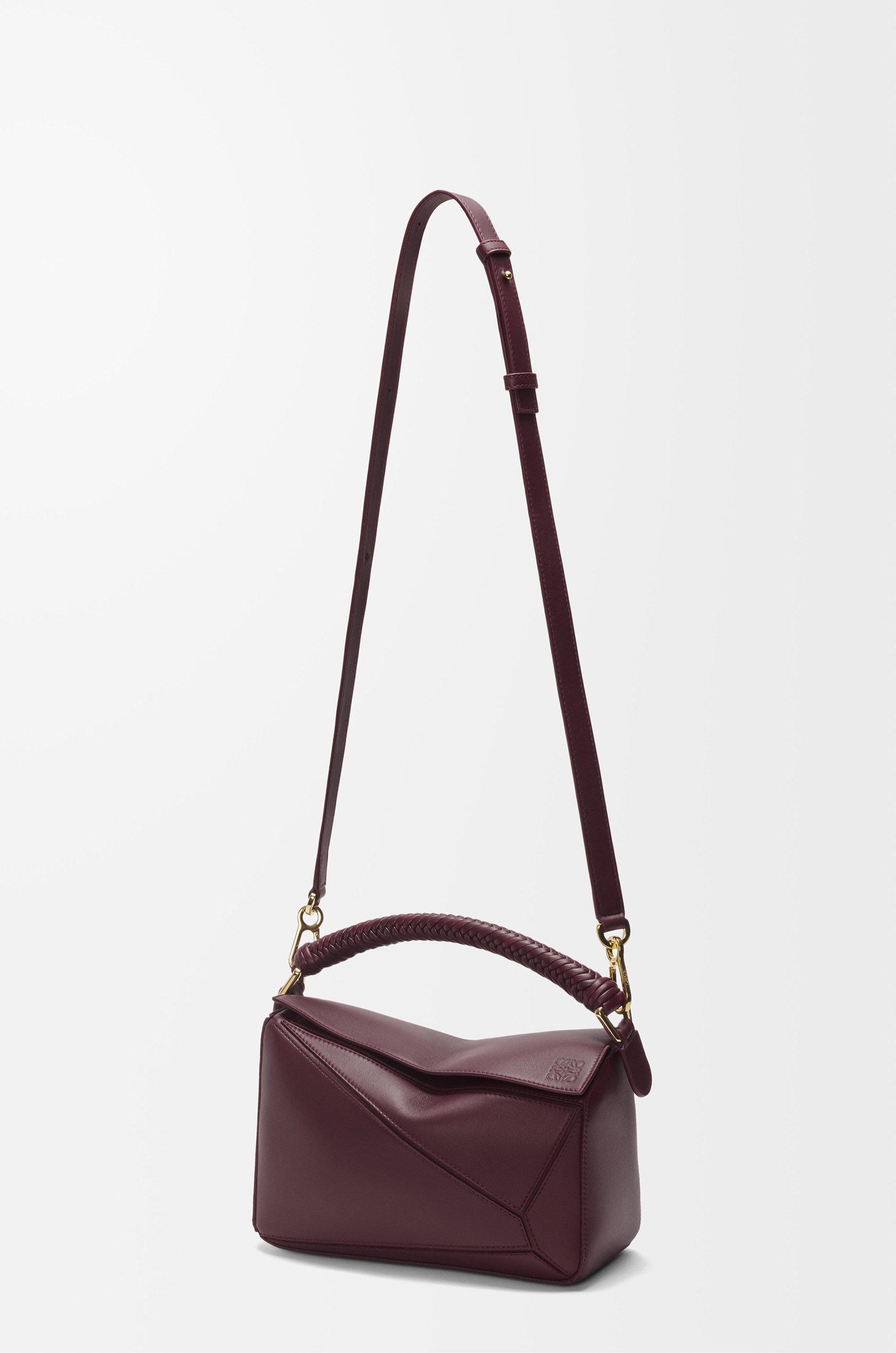 パズルバッグ スモール（スムースカーフ） レッド - LOEWE