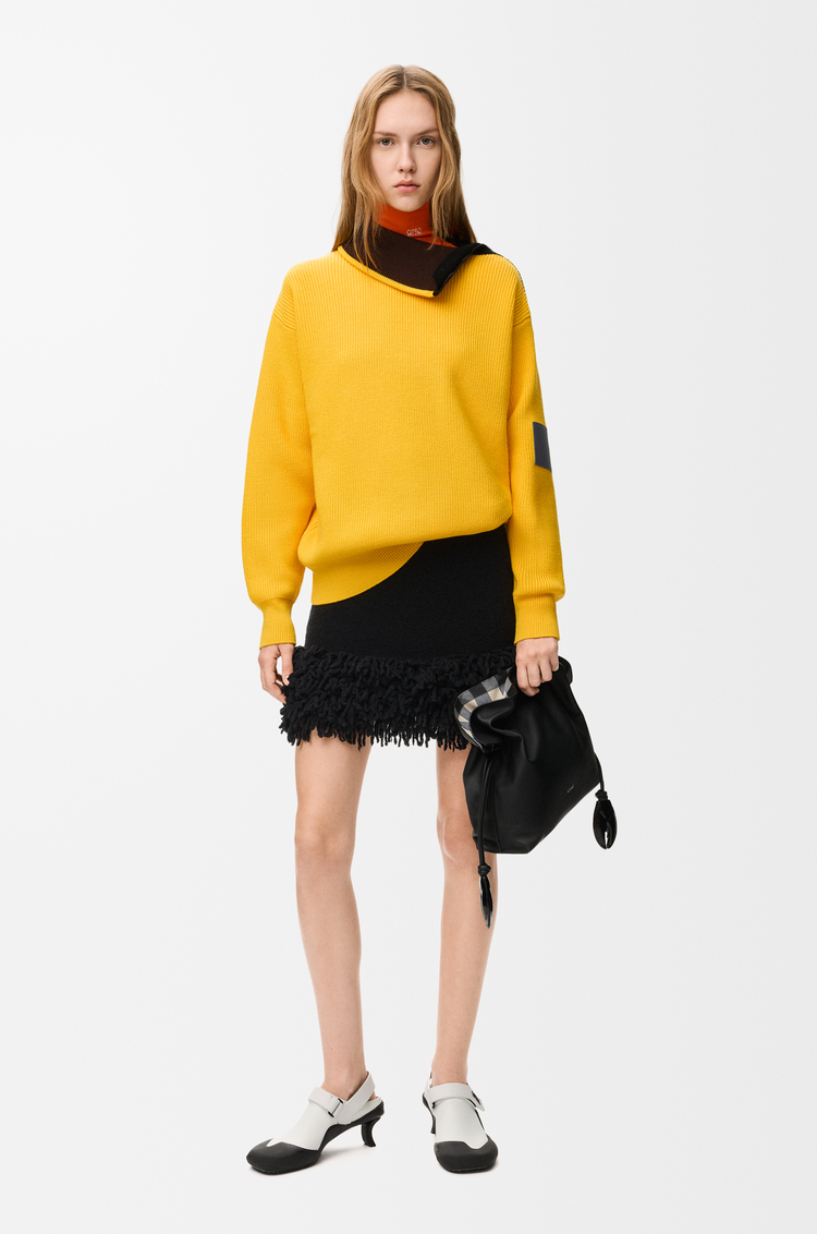 LOEWE Falda en mezcla de lana Negro