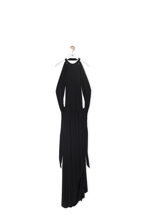 LOEWE ドレープ ホルター ドレス (レーヨン) ブラック