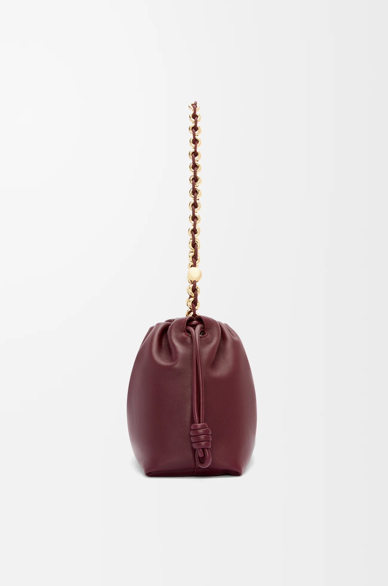 LOEWE Medium Flamenco purse in mellow nappa lambskin Dark Burgundy