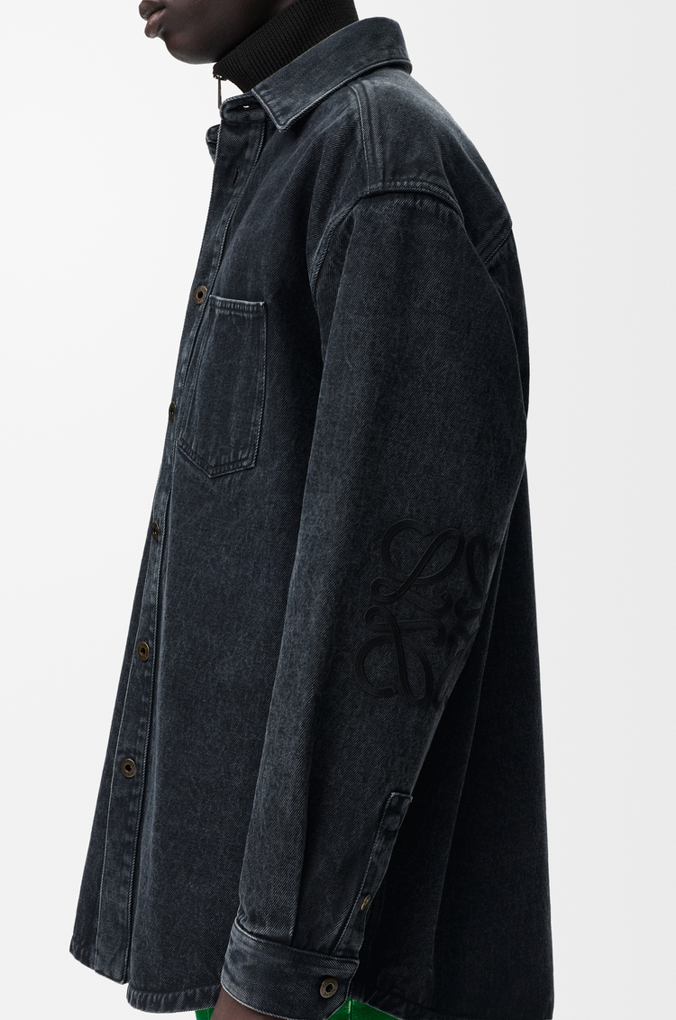 LOEWE Anagram overshirt in denim Black
