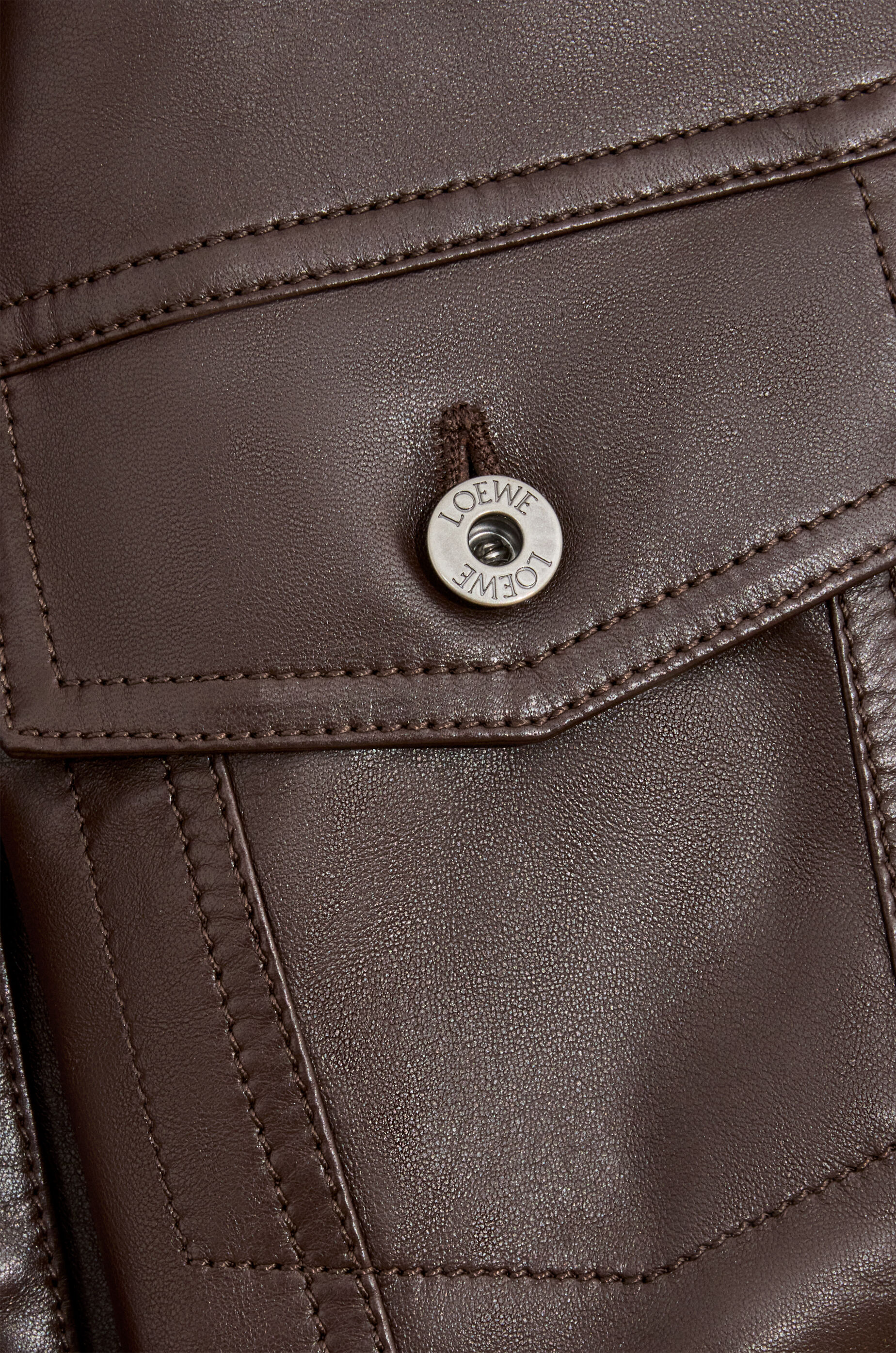 Jacket in nappa lambskin Brown - LOEWE USA Official Website