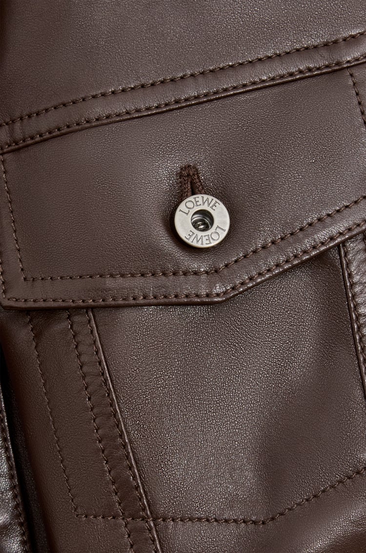 LOEWE 재킷 - 나파 램스킨 다크 브라운