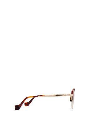 LOEWE Gafas de sol mariposa metálicas Marron Degradado/Oro Rosa plp_rd