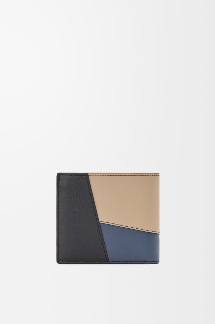 LOEWE Cartera Puzzle con dos pliegues y monedero en piel de ternera Tinte Índigo/Corda