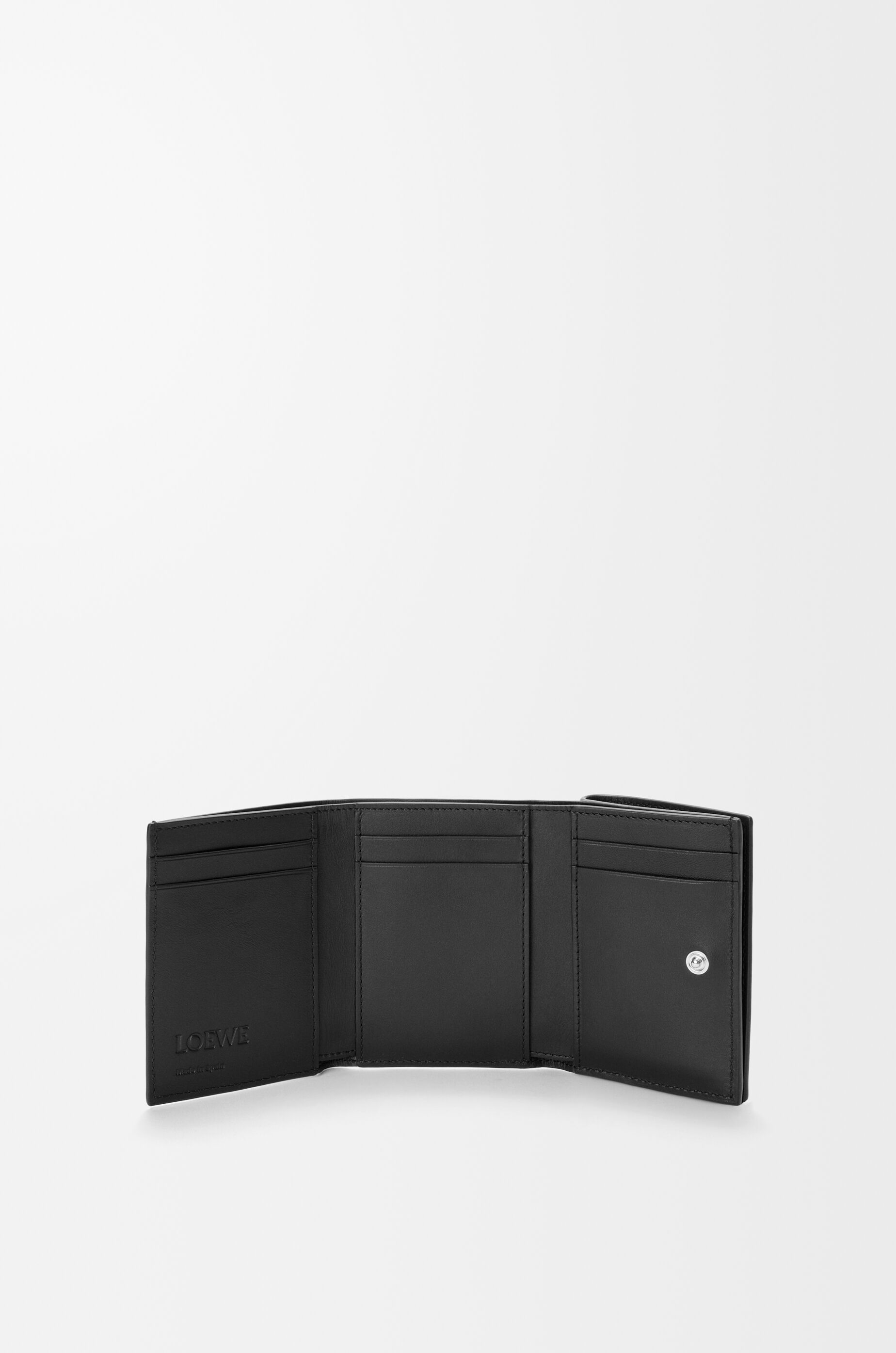 トライフォールド ウォレット（サテンカーフ） ブラック - LOEWE Japan