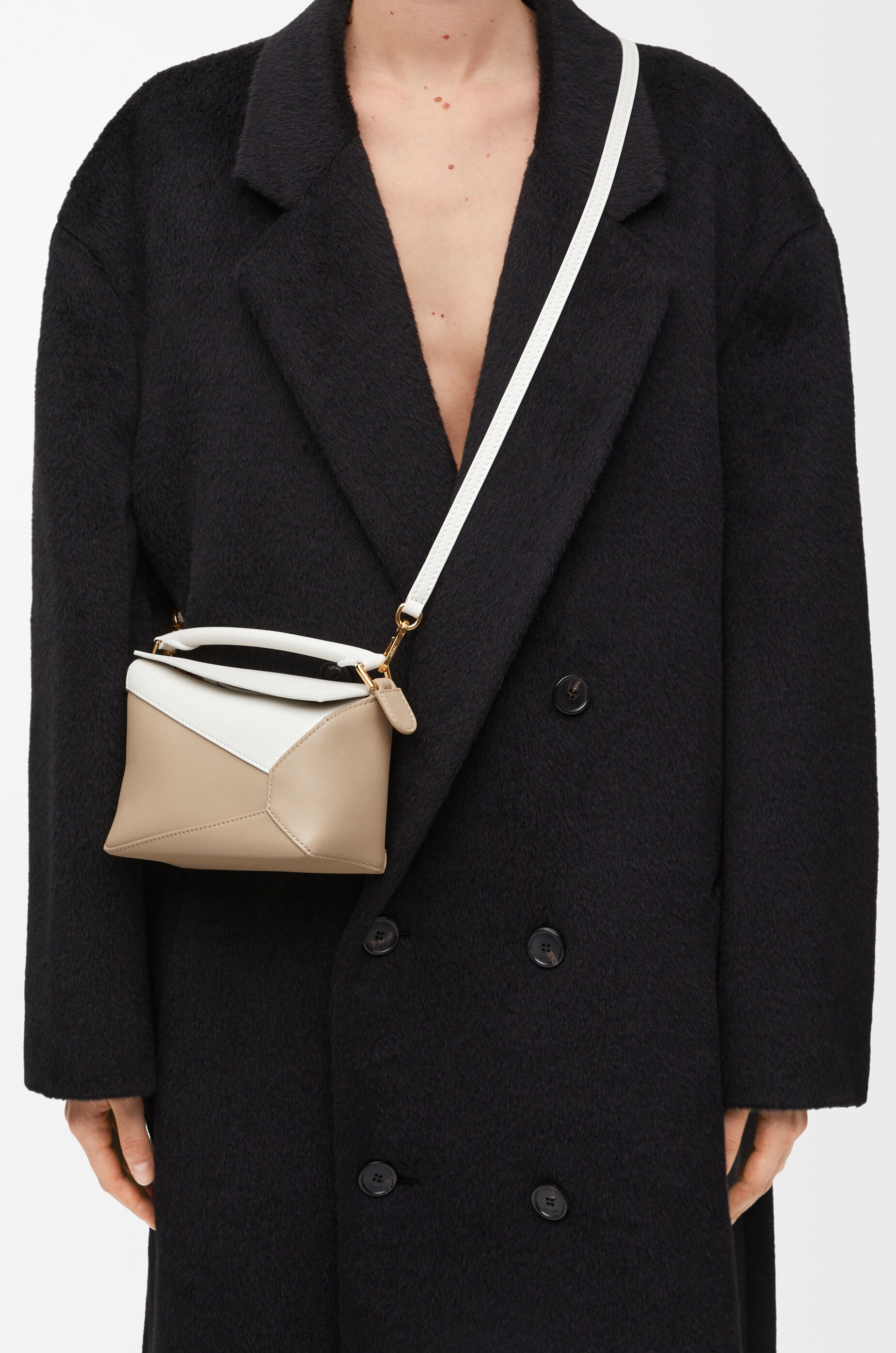 Mini Puzzle bag in classic calfskin White - LOEWE Mini Puzzle bag in classic calfskin White - LOEWE