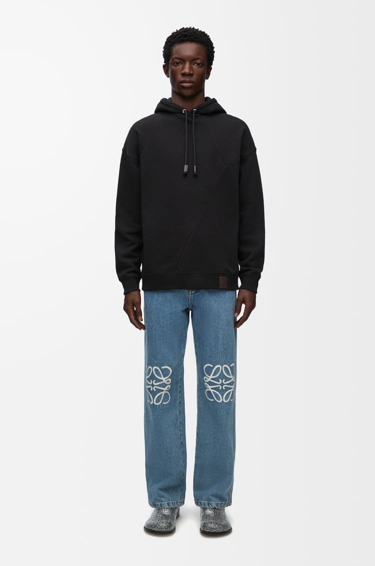 LOEWE Puzzle relaxed fit hoodie in cotton Black
