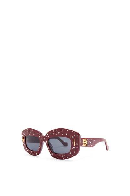 LOEWE Smooth Pavé Screen sunglasses in acetate Burgundy plp_rd