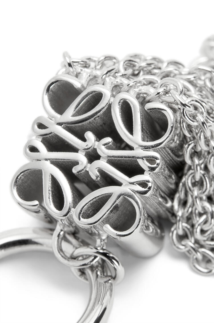 LOEWE Anagram fringe necklace in sterling silver Silver
