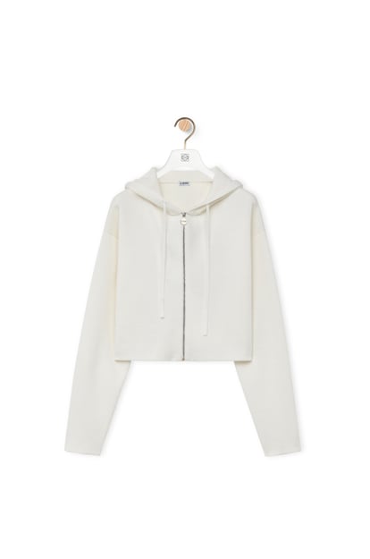 LOEWE Anagram zip-up hoodie in wool White plp_rd