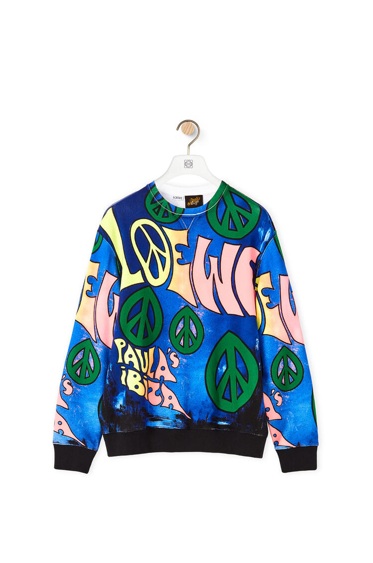 LOEWE Paula's peace print sweatshirt in cotton Multicolor